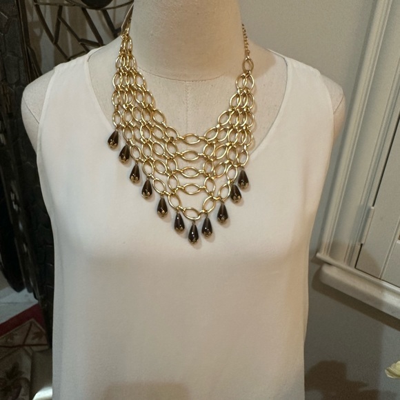 Gerard yosca gold bib necklace NWT - Picture 1 of 7
